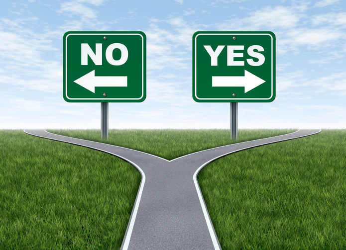 Yes or No Road Sign